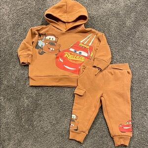 Pixar Kids 12m matching set - Cars Character Hoodie and Pants Set